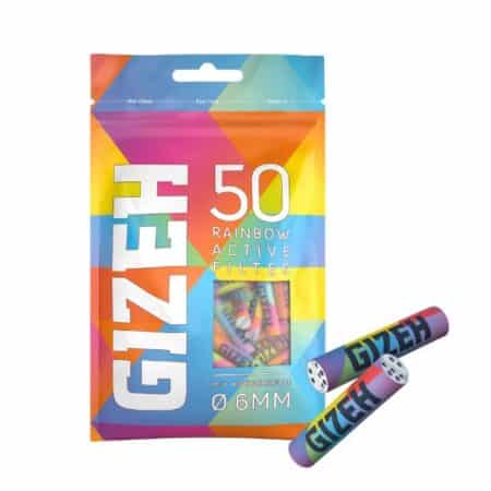 GIZEH RAINBOW Filter 50pcs